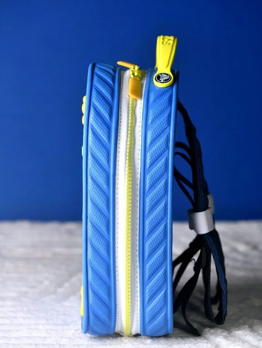 Crocs Mini Backpack Blue/Yellow Zipper - Like New
